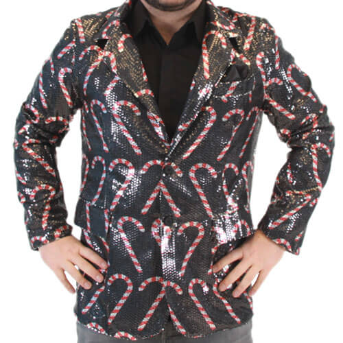 Sequin Candy Cane Blazer Jacket