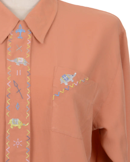 Vintage Elephant Print Blouse