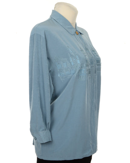 Vintage Cityscape Blouse