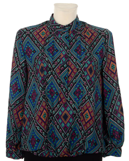 Vintage Geometric Boho Blouse