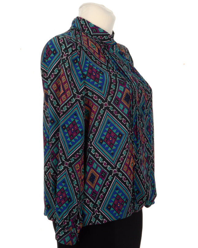 Vintage Geometric Boho Blouse