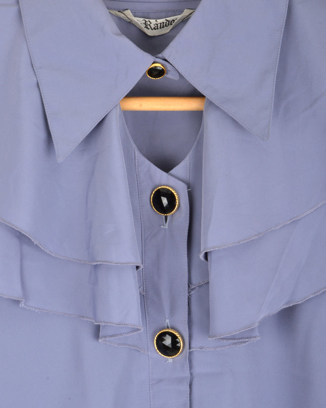 Purple Ruffled Vintage Blouse