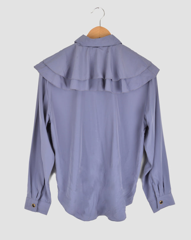 Purple Ruffled Vintage Blouse