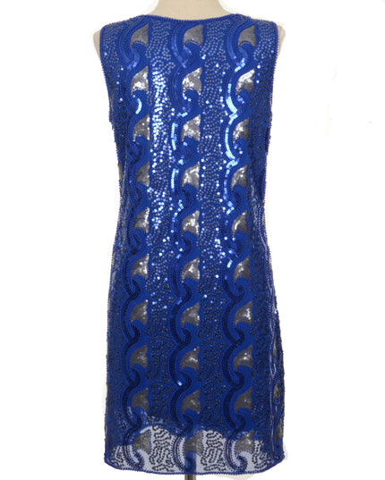 Blue Beaded Vintage Dress