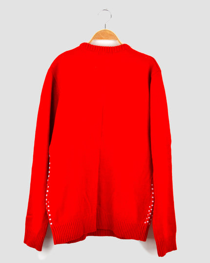 Vintage Christmas Sweater - Skier in Mirror