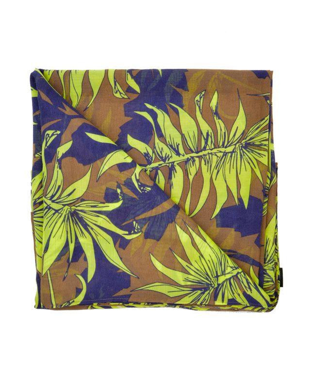 Vintage Scarf - Green Leaf