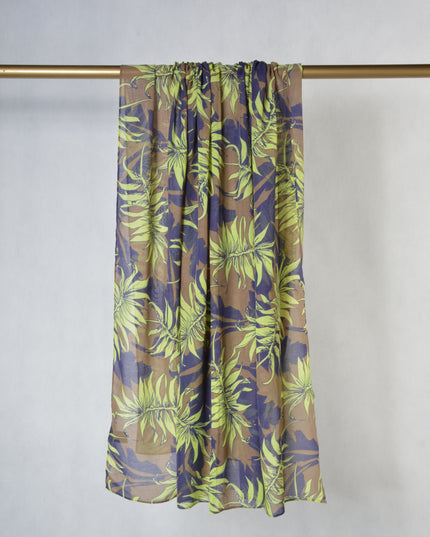 Vintage Scarf - Green Leaf