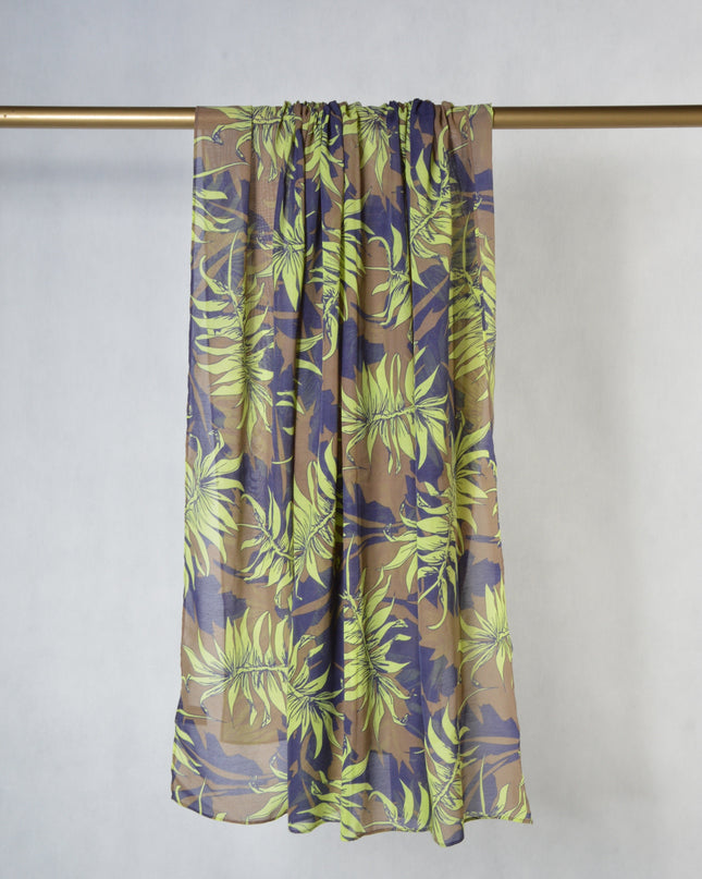 Vintage Scarf - Green Leaf