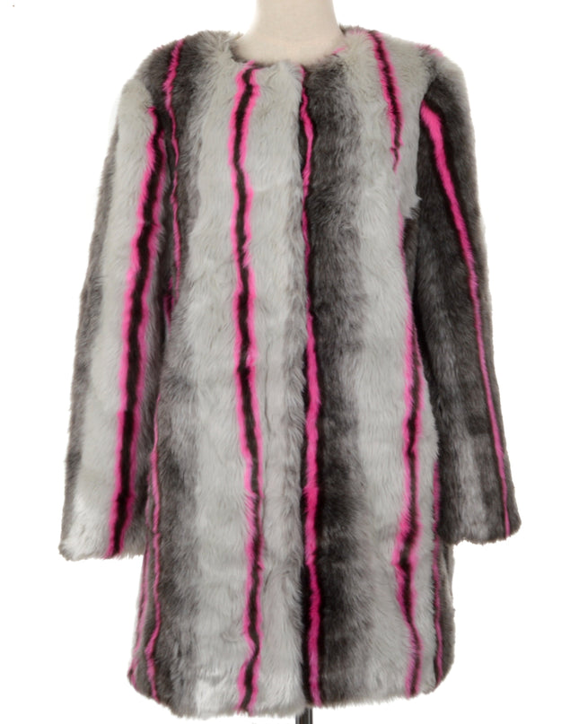 Striped Vintage Fur Coat