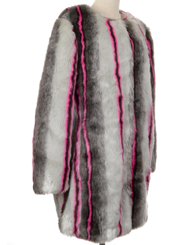 Striped Vintage Fur Coat