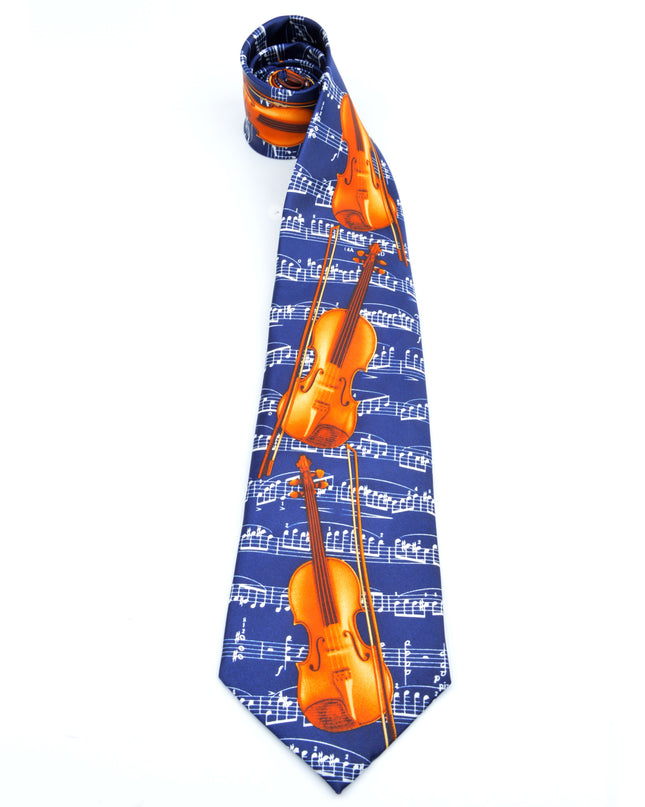 Vintage Tie - Violin Christmas