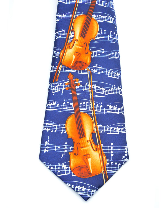 Vintage Tie - Violin Christmas
