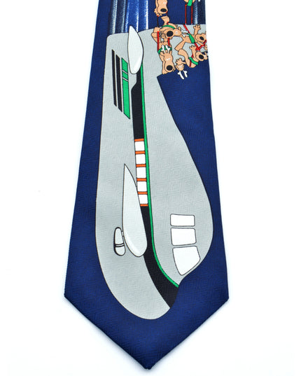 Vintage Tie - Santa in the Air