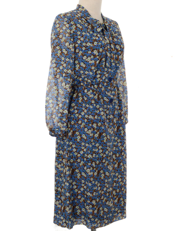 Blue Floral Vintage Dress