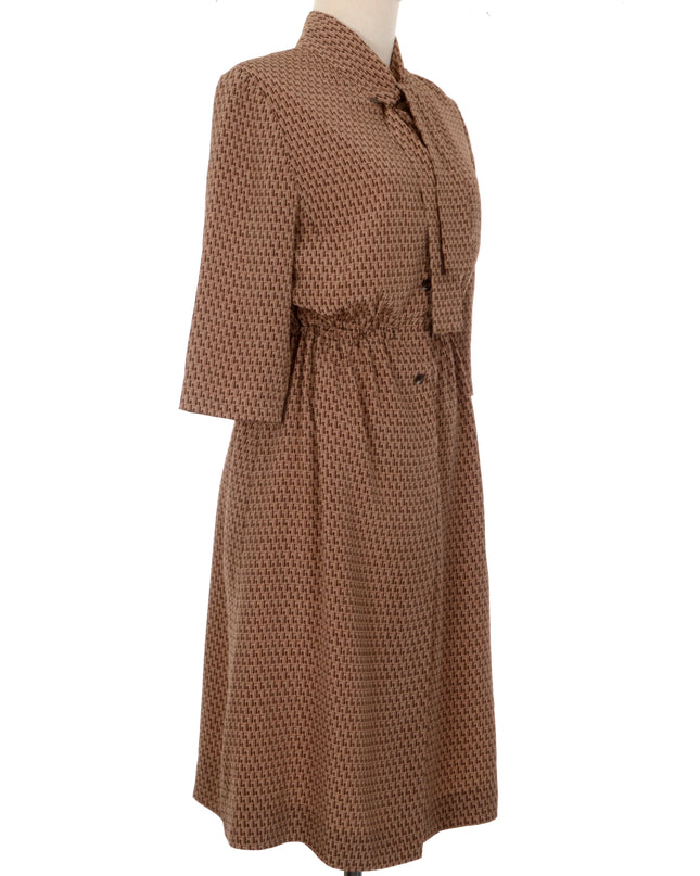 Brown Vintage Dress - Perfect for Christmas