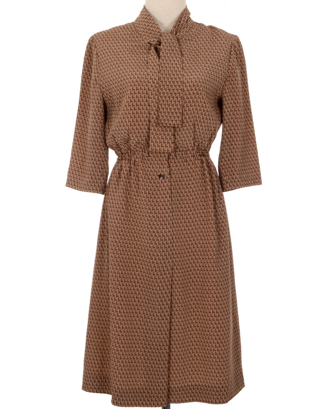 Brown Vintage Dress - Perfect for Christmas