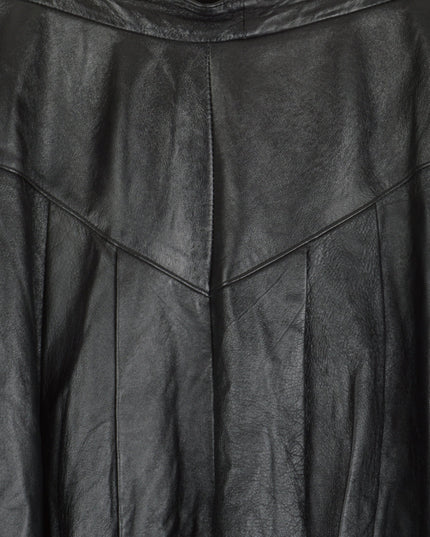 Black Vintage Leather Skirt