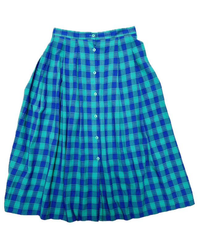 Vintage Skirt - Checkered Blue | Handle: vintage-skirt-checkered-blue
