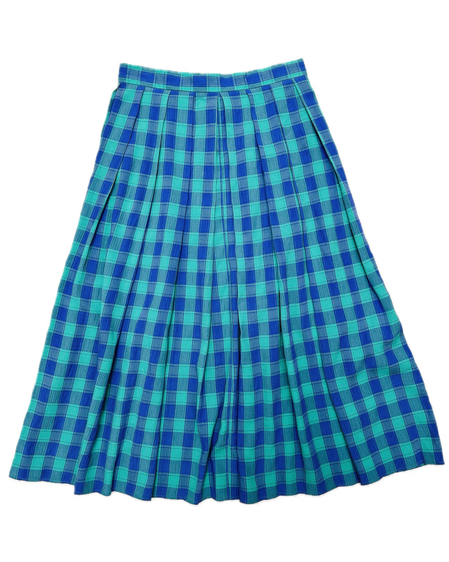 Vintage Skirt - Checkered Blue | Handle: vintage-skirt-checkered-blue