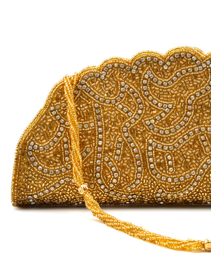 Vintage Bag - Gold Beaded