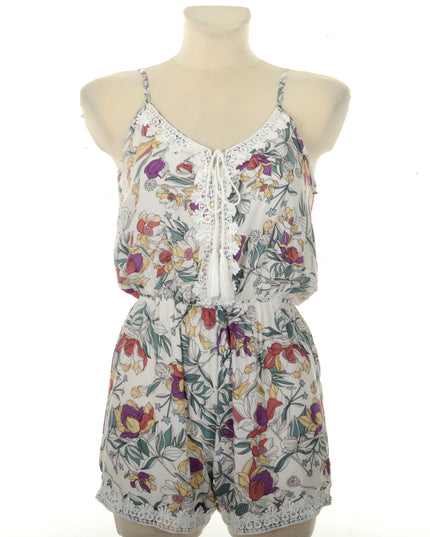White Floral Romper