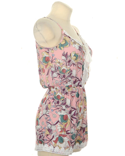 Pink Floral Romper
