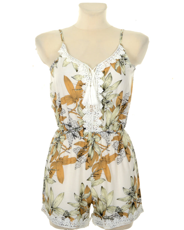 Yellow Floral Romper