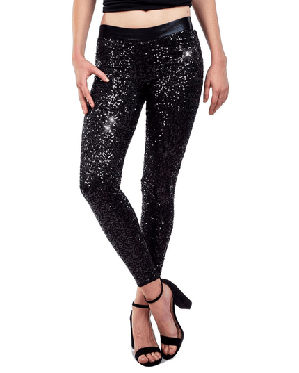 Black Sequin Leggings