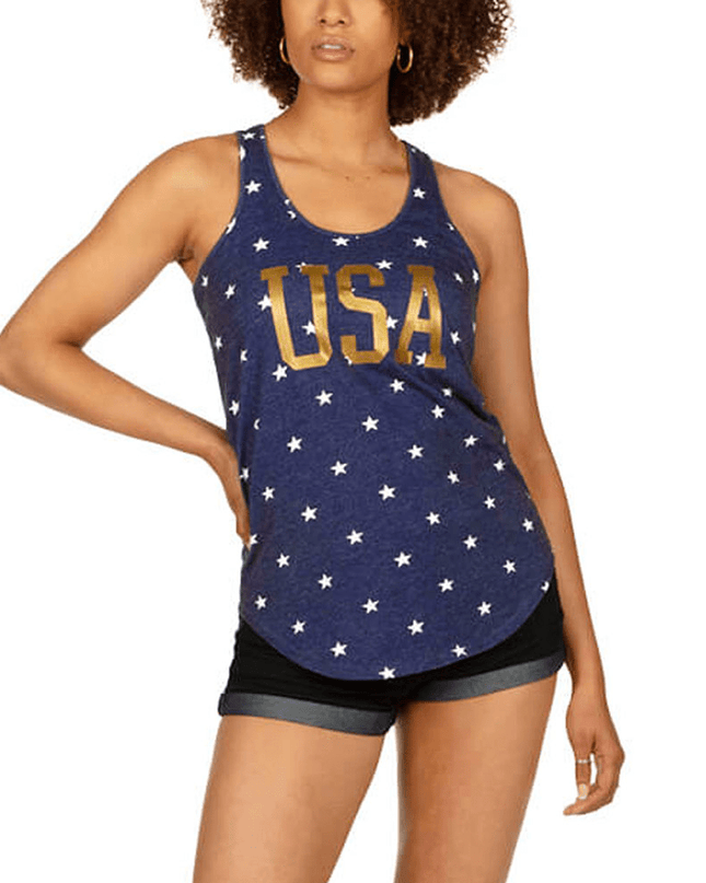 Women's Gold Foil USA Tank Top