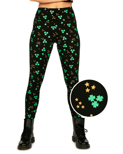 Metallic Cluster High Waisted Leggings