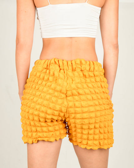 Orange Waffle Shorts