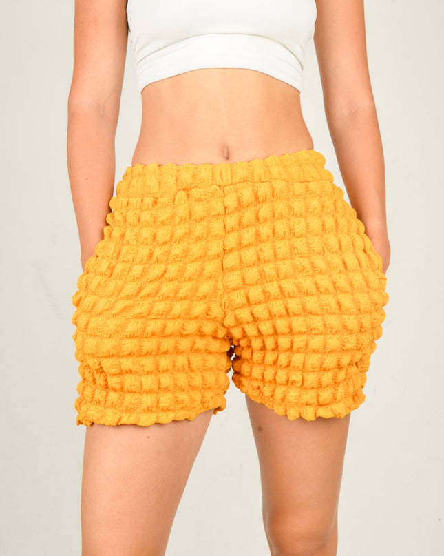 Orange Waffle Shorts