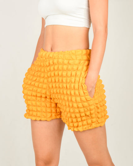 Orange Waffle Shorts