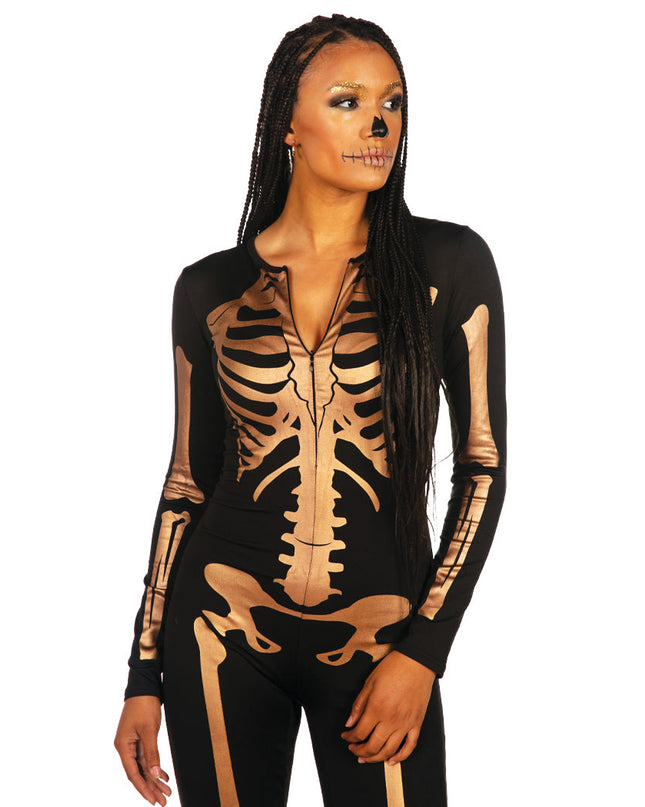 Gold Skeleton Bodysuit Costume