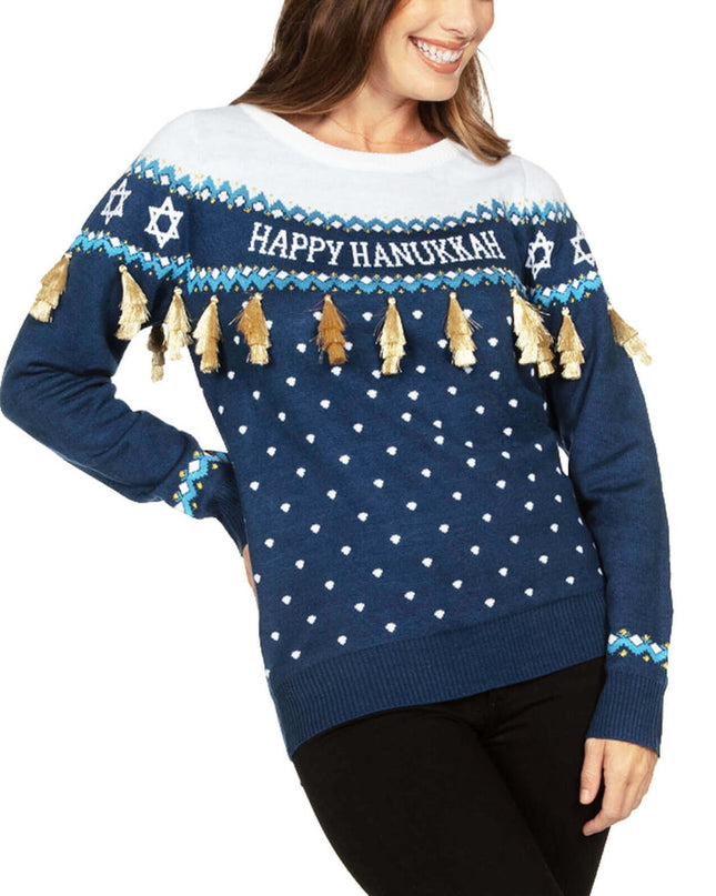 Women's Hanukkah Tassel Sweater