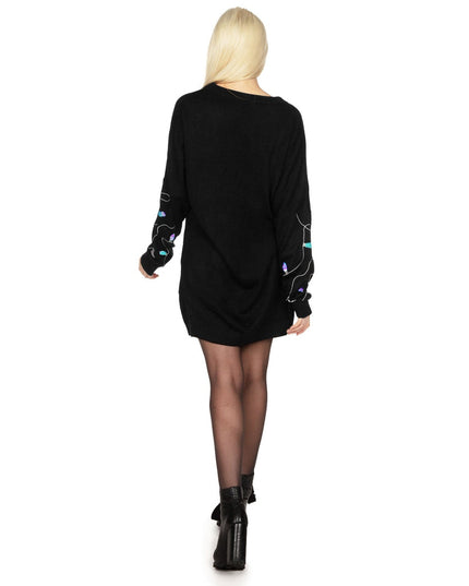 Women's Iridescent Lights Oversized Sweater Dress