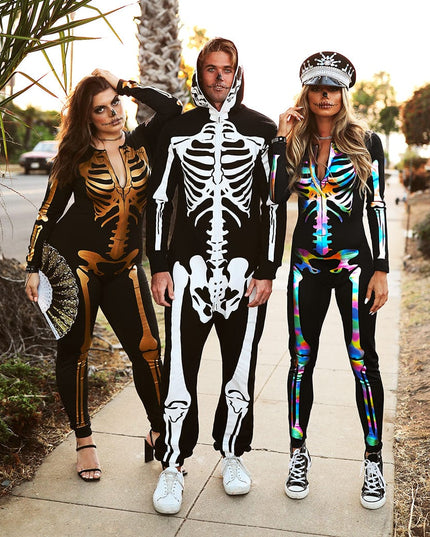 Iridescent Skeleton Bodysuit Costume