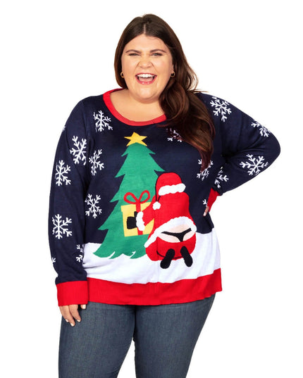 Women's Winter Whale Tail Plus Size Ugly Christmas Sweater