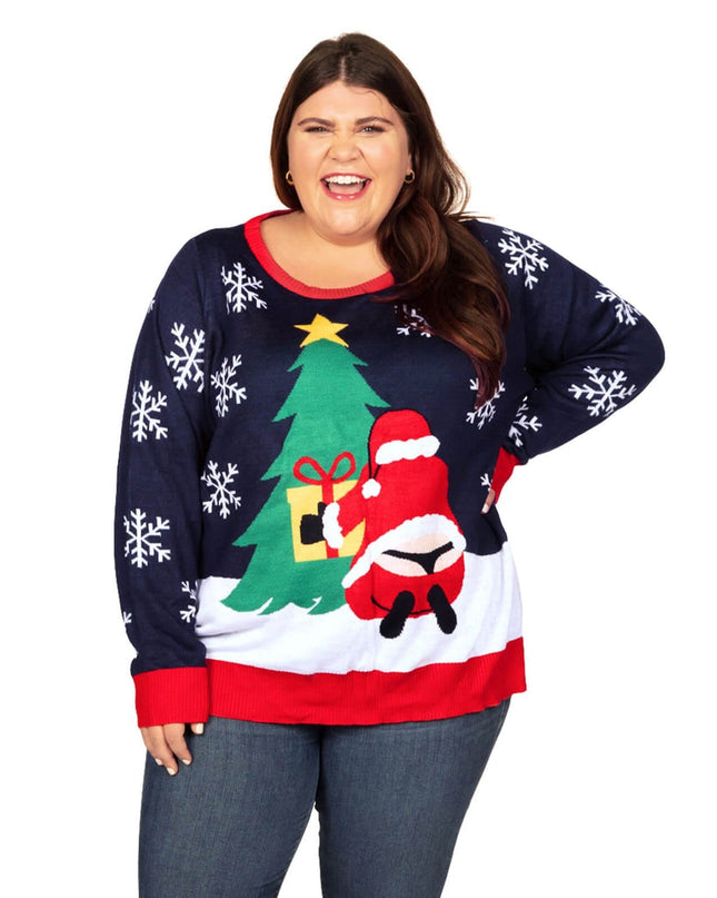 Women's Winter Whale Tail Plus Size Ugly Christmas Sweater