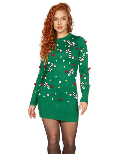 Women's Pop of Peppermint Sweater Dress