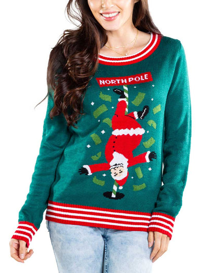 Women's North Pole Dancer Ugly Christmas Sweater