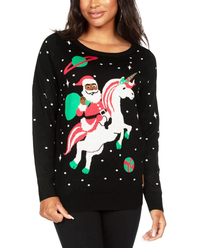 Women's Santa Unicorn Ugly Christmas Sweater