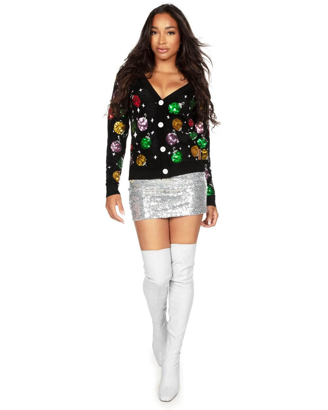 Women's Sequin Ornaments Cardigan Sweater