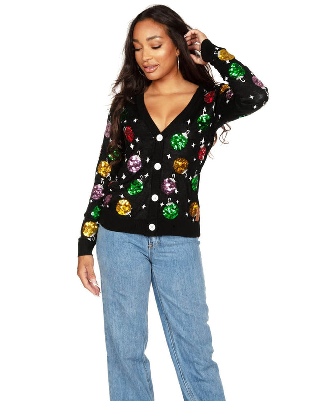 Women's Sequin Ornaments Cardigan Sweater