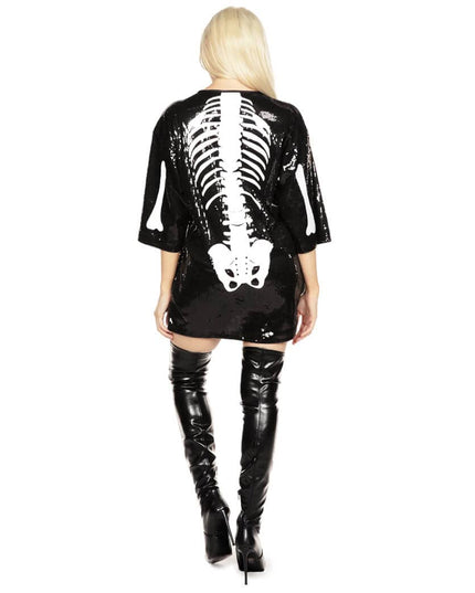 Sequined Skeleton Costume Dress