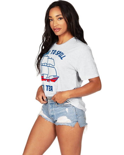 Women's Spill the Tea Oversized Boyfriend Tee