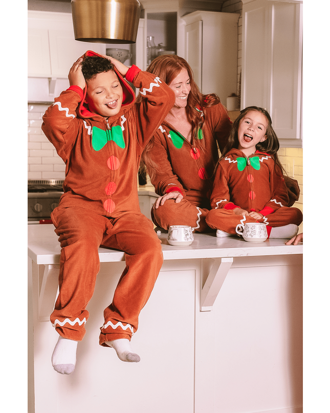 Boy's Gingerbread Jumpsuit