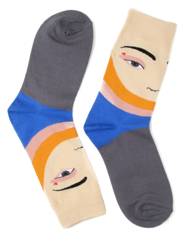 Fun Christmas Socks - Zokni Face Design