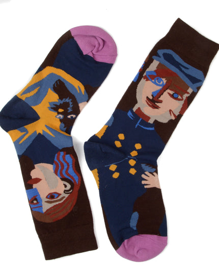 Cubist Fun and Artistic Socks