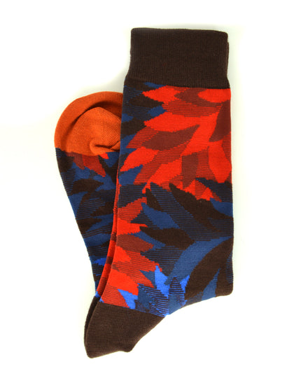 Fun Christmas Socks - Leaves Design